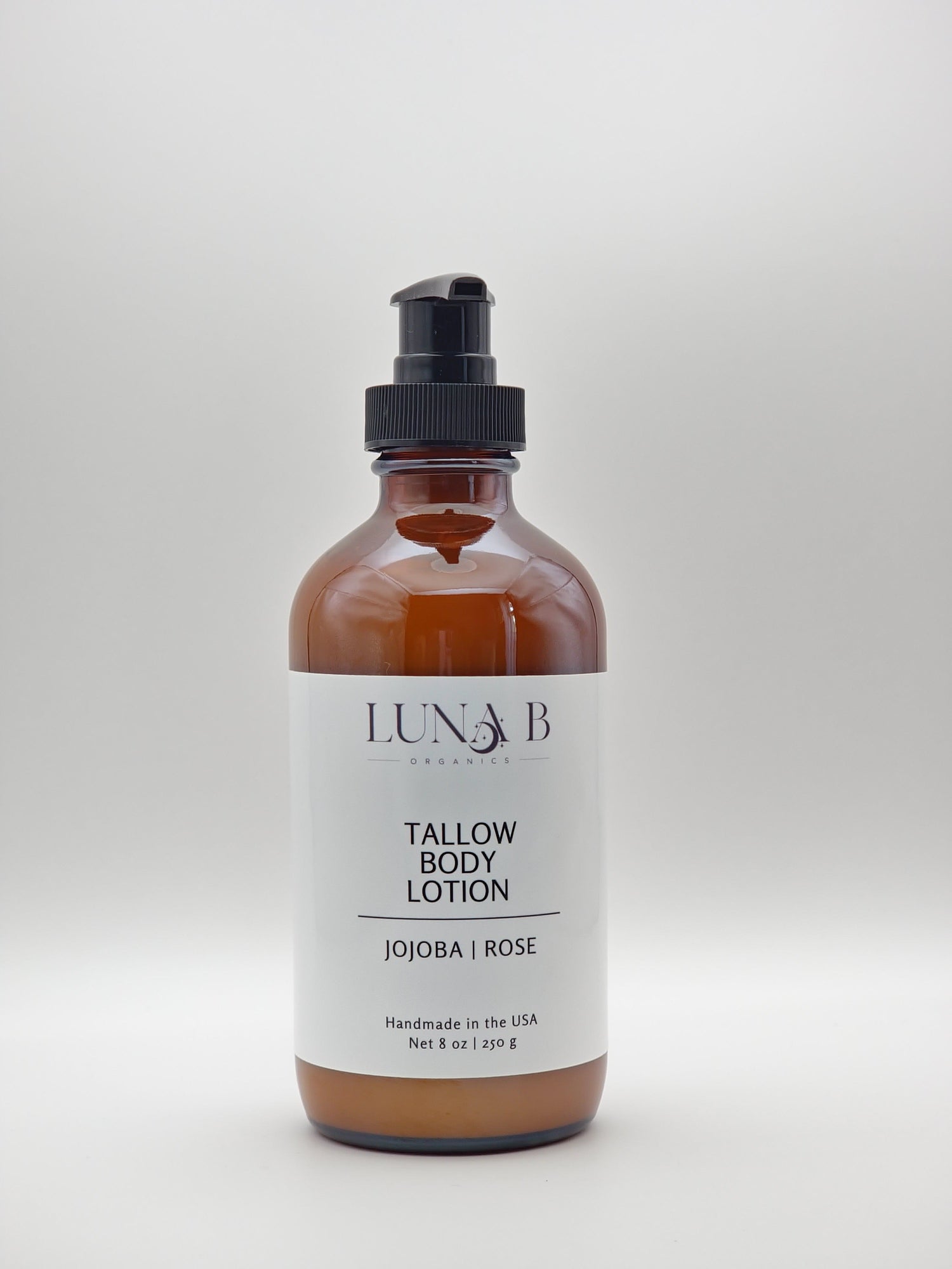 Luna B Organics Tallow Body Lotion with Jojoba and Rose