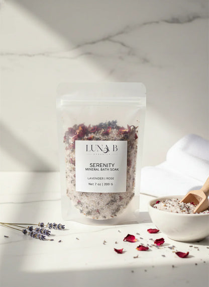 Serenity Mineral Bath Soak ingredients and use