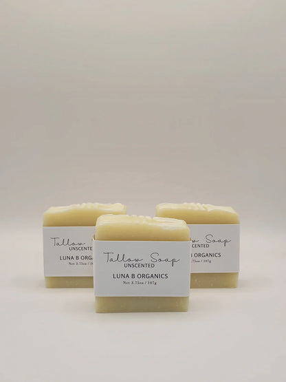 Luna B Organics Unscented Tallow Soap bar