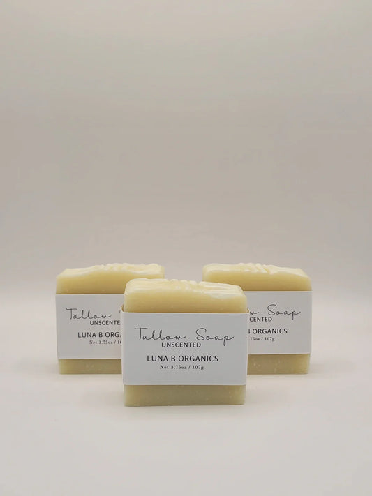 Luna B Organics Unscented Tallow Soap bar