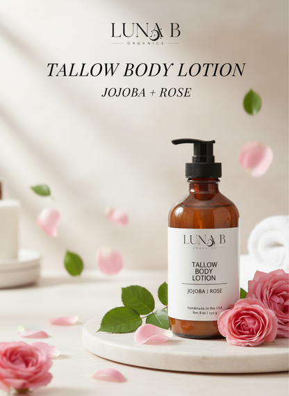 Tallow Body Lotion with Jojoba and Rose banner